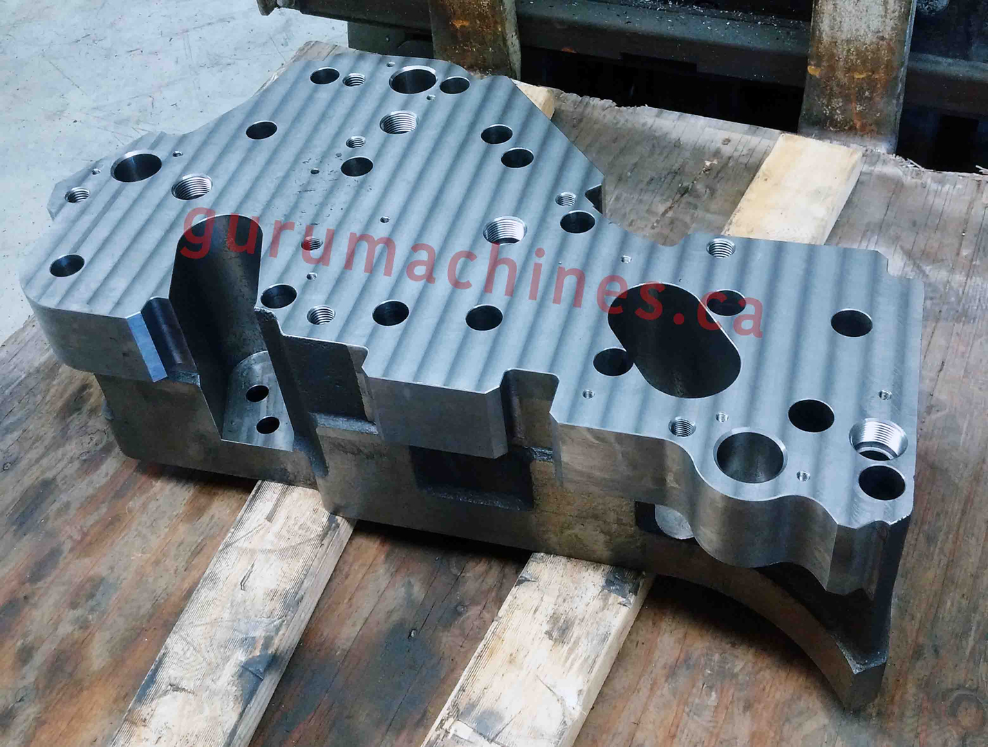 Large machined steel base plate